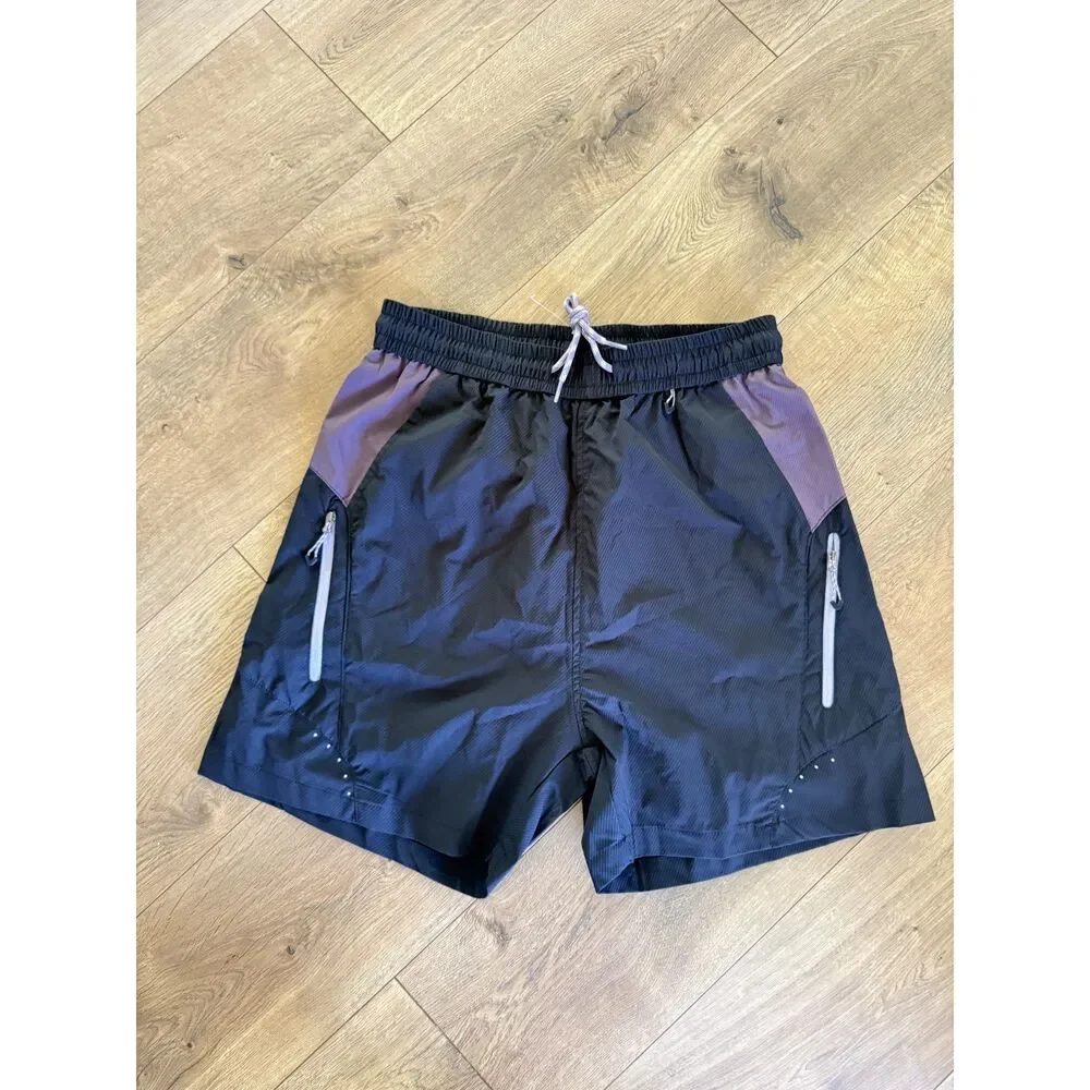 GONGGAR SLATELINE L NWOT water-repell ripstop hiking shorts black purple